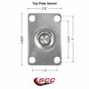 Service Caster Choice 176ICCASTER5 Replacement Caster with Brake CHO-SCC-20S514-PPUB-TLB